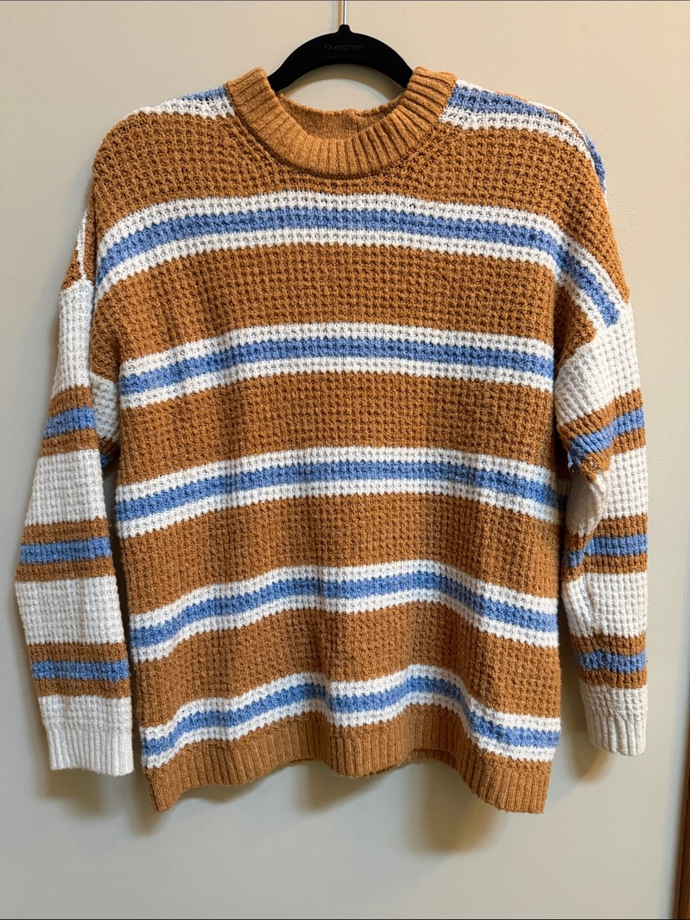 American Eagle Cozy Striped Waffle Knit Sweater NWOT
